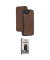 ieg™ iPhone 16E Kılıf Zirve Yansıma Serisi - Siyah Bilvis Hayalet Cam Ekran Koruyucu