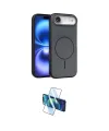 ieg™ iPhone 17 Air Kılıf Atlas Asil Prime - Siyah 3D Antistatik Cam Ekran Koruyucu