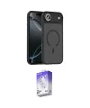 ieg™ iPhone 17 Air Kılıf Doruk Form Serisi - Siyah Bilvis 5in1 3D Magic Cam Ekran Koruyucu