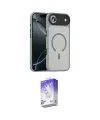 ieg™ iPhone 17 Air Kılıf Doruk Form Serisi - Siyah Bilvis 5in1 3D Magic Cam Ekran Koruyucu