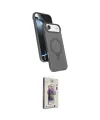 ieg™ iPhone 17 Air Kılıf İz Işık Koleksiyonu - Siyah Bilvis 3D Cam Ekran Koruyucu