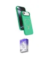 ieg™ iPhone 17 Air Kılıf İz Işık Koleksiyonu - Siyah Bilvis 5in1 3D Magic Cam Ekran Koruyucu