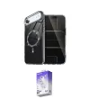 ieg™ iPhone 17 Air Kılıf Kıvılcım Form Prime - Siyah Bilvis 5in1 3D Magic Cam Ekran Koruyucu