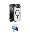 ieg™ iPhone 17 Air Kılıf Kıvılcım Prime - Siyah 3D Antistatik Cam Ekran Koruyucu