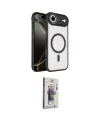 ieg™ iPhone 17 Air Kılıf Kıvılcım Prime - Siyah Bilvis 3D Cam Ekran Koruyucu