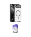 ieg™ iPhone 17 Air Kılıf Kıvılcım Prime - Siyah Bilvis 5in1 3D Magic Cam Ekran Koruyucu