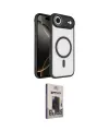 ieg™ iPhone 17 Air Kılıf Kıvılcım Prime - Siyah Bilvis Hayalet Cam Ekran Koruyucu