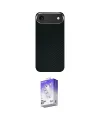 ieg™ iPhone 17 Air Kılıf Kozmos Klasik Prime - Siyah Bilvis 5in1 3D Magic Cam Ekran Koruyucu