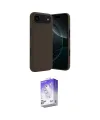 ieg™ iPhone 17 Air Kılıf Kozmos Yansıma Özel Seri - Siyah Bilvis 5in1 3D Magic Cam Ekran Koruyucu