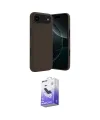 ieg™ iPhone 17 Air Kılıf Kozmos Yansıma Özel Seri - Siyah Bilvis 5in1 5D Magic Hayalet Cam Ekran Koruyucu