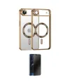 ieg™ iPhone 17 Air Kılıf Nova Işık Özel Seri - Siyah 3D Antistatik Hayalet Cam Ekran Koruyucu