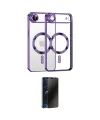 ieg™ iPhone 17 Air Kılıf Nova Işık Özel Seri - Siyah 3D Antistatik Hayalet Cam Ekran Koruyucu