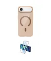 ieg™ iPhone 17 Air Kılıf Pusula Form Özel Seri - Siyah 3D Antistatik Cam Ekran Koruyucu