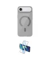 ieg™ iPhone 17 Air Kılıf Pusula Form Özel Seri - Siyah 3D Antistatik Cam Ekran Koruyucu