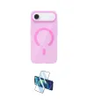 ieg™ iPhone 17 Air Kılıf Pusula Form Özel Seri - Siyah 3D Antistatik Cam Ekran Koruyucu