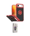 ieg™ iPhone 17 Air Kılıf Yörünge Çizgi - Siyah Bilvis 3D Cam Ekran Koruyucu