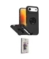 ieg™ iPhone 17 Air Kılıf Yörünge Çizgi - Siyah Bilvis 3D Cam Ekran Koruyucu