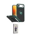 ieg™ iPhone 17 Air Kılıf Yörünge Çizgi - Siyah Bilvis 3D Cam Ekran Koruyucu