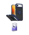 ieg™ iPhone 17 Air Kılıf Yörünge Çizgi - Siyah Bilvis 5in1 5D Magic Hayalet Cam Ekran Koruyucu