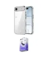 ieg™ iPhone 17 Air Kılıf Yörünge Form - Siyah Bilvis 5in1 5D Magic Hayalet Cam Ekran Koruyucu