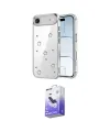 ieg™ iPhone 17 Air Kılıf Yörünge Form - Siyah Bilvis 5in1 5D Magic Hayalet Cam Ekran Koruyucu