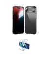 ieg™ iPhone 17 Air Kılıf Zirve Doku - Siyah 3D Antistatik Cam Ekran Koruyucu