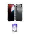 ieg™ iPhone 17 Air Kılıf Zirve Doku - Siyah Bilvis 5in1 3D Magic Cam Ekran Koruyucu