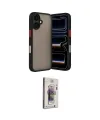 ieg™ iPhone 17 Kılıf Ahenk Çizgi Serisi - Siyah Bilvis 3D Cam Ekran Koruyucu