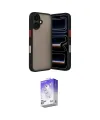 ieg™ iPhone 17 Kılıf Ahenk Çizgi Serisi - Siyah Bilvis 5in1 3D Magic Cam Ekran Koruyucu