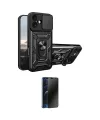 ieg™ iPhone 17 Kılıf Ahenk Klasik - Siyah 3D Antistatik Hayalet Cam Ekran Koruyucu