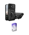 ieg™ iPhone 17 Kılıf Ahenk Klasik - Siyah Bilvis 5in1 3D Magic Cam Ekran Koruyucu