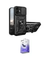 ieg™ iPhone 17 Kılıf Ahenk Klasik - Siyah Bilvis 5in1 5D Magic Hayalet Cam Ekran Koruyucu