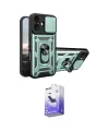 ieg™ iPhone 17 Kılıf Ahenk Klasik - Siyah Bilvis 5in1 5D Magic Hayalet Cam Ekran Koruyucu