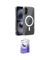 ieg™ iPhone 17 Kılıf Ahenk Minimal Serisi - Siyah Bilvis 5in1 5D Magic Hayalet Cam Ekran Koruyucu