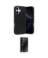 ieg™ iPhone 17 Kılıf Ahenk Serisi - Siyah 3D Antistatik Hayalet Cam Ekran Koruyucu