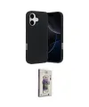 ieg™ iPhone 17 Kılıf Ahenk Serisi - Siyah Bilvis 3D Cam Ekran Koruyucu