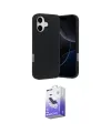 ieg™ iPhone 17 Kılıf Ahenk Serisi - Siyah Bilvis 5in1 5D Magic Hayalet Cam Ekran Koruyucu