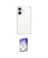 ieg™ iPhone 17 Kılıf Ahenk Yansıma Prime - Siyah Bilvis 5in1 3D Magic Cam Ekran Koruyucu