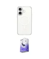ieg™ iPhone 17 Kılıf Ahenk Yansıma Prime - Siyah Bilvis 5in1 5D Magic Hayalet Cam Ekran Koruyucu