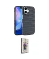 ieg™ iPhone 17 Kılıf Doruk Serisi - Siyah Bilvis 3D Cam Ekran Koruyucu