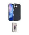 ieg™ iPhone 17 Kılıf Doruk Serisi - Siyah Bilvis 3D Cam Ekran Koruyucu