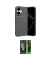 ieg™ iPhone 17 Kılıf Eksen Form Prime - Siyah 360 Mat Full Body Arka Koruyucu
