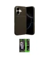 ieg™ iPhone 17 Kılıf Eksen Form Prime - Siyah 360 Mat Full Body Arka Koruyucu