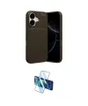 ieg™ iPhone 17 Kılıf Eksen Form Prime - Siyah 3D Antistatik Cam Ekran Koruyucu