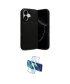 ieg™ iPhone 17 Kılıf Eksen Form Prime - Siyah 3D Antistatik Cam Ekran Koruyucu