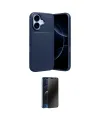 ieg™ iPhone 17 Kılıf Eksen Form Prime - Siyah 3D Antistatik Hayalet Cam Ekran Koruyucu