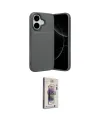 ieg™ iPhone 17 Kılıf Eksen Form Prime - Siyah Bilvis 3D Cam Ekran Koruyucu