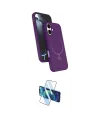 ieg™ iPhone 17 Kılıf İz Işık Koleksiyonu - Siyah 3D Antistatik Cam Ekran Koruyucu