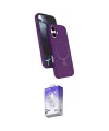 ieg™ iPhone 17 Kılıf İz Işık Koleksiyonu - Siyah Bilvis 5in1 3D Magic Cam Ekran Koruyucu