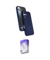 ieg™ iPhone 17 Kılıf İz Işık Koleksiyonu - Siyah Bilvis 5in1 3D Magic Cam Ekran Koruyucu